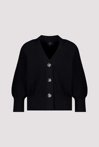 Monari Cotton Cardigan in Black