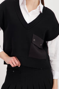 Monari Sweater Vest in Black