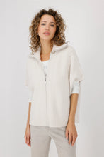 Load image into Gallery viewer, Monari Cableknit Zip Vest in Oatmilk
