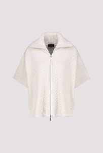Monari Cableknit Zip Vest in Oatmilk