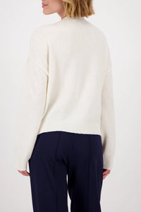 Monari Cotton Sweater with Lettering