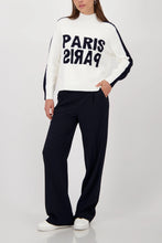 Load image into Gallery viewer, Monari Paris Sweater in White/Navy
