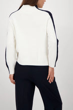 Load image into Gallery viewer, Monari Paris Sweater in White/Navy
