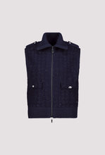 Load image into Gallery viewer, Monari Tweed Knit Vest in Navy
