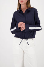 Load image into Gallery viewer, Monari Contrast Stripe Blouse in Marine
