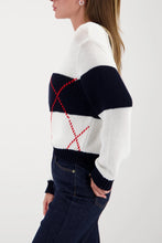 Load image into Gallery viewer, Monari Cotton Sweater in Marine Pattern
