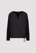 Load image into Gallery viewer, Monari Satin Front Jersey Top in Black
