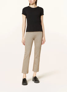 Seductive Cindy Oval Jacquard Pant in Beige Graphical