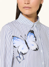 Load image into Gallery viewer, Herzen&#39;s Angelegenheit Pinstripe Butterfly Blouse in Marino Multi
