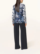 Load image into Gallery viewer, Herzen&#39;s Angelegenheit Foilage Print Silk Blouse in Marino Starlight
