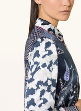 Load image into Gallery viewer, Herzen&#39;s Angelegenheit Foilage Print Silk Blouse in Marino Starlight
