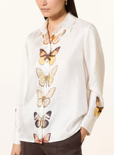 Load image into Gallery viewer, Herzen&#39;s Angelegenheit Butterfly Silk Blouse in Sun Rust Multi
