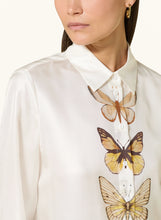 Load image into Gallery viewer, Herzen&#39;s Angelegenheit Butterfly Silk Blouse in Sun Rust Multi
