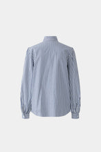 Load image into Gallery viewer, Oui Striped Blouse with Bow in White Blue
