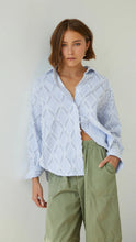 Load image into Gallery viewer, Charli Marlowe Shirt in Blue Stripe
