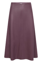 Load image into Gallery viewer, Seductive Bobby Vegan Fluid Nappa Leather Skirt in Barolo

