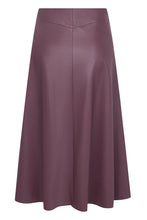 Load image into Gallery viewer, Seductive Bobby Vegan Fluid Nappa Leather Skirt in Barolo
