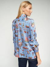 Load image into Gallery viewer, Vilagallo Isa Printed Shirt in Blue
