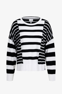 Sportalm Striped Sweater in Black & White