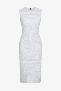 Sportalm Sleeveless Scuba Dress in Bright White