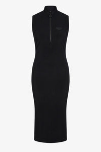 Sportalm Ribbed Jersey Sleeveless Dress in Black