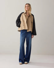 Load image into Gallery viewer, Summum Oversized Trench Coat in Beige/Black
