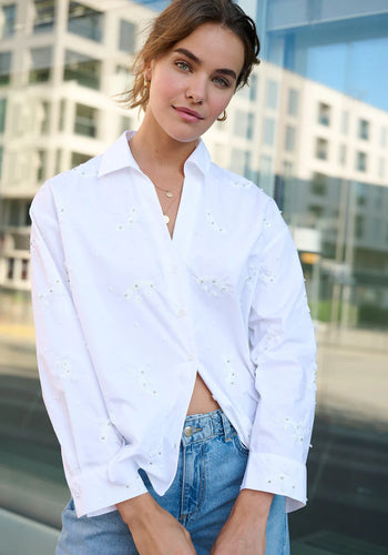 Princess Goes Hollywood Embroidered Blouse in White