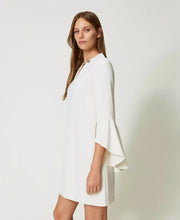 Load image into Gallery viewer, TWINSET Short Crêpe Dress in Snow
