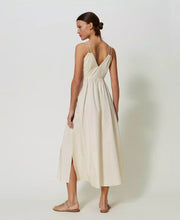 Load image into Gallery viewer, Twinset Cotton Poplin Dress in Parchment
