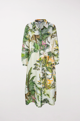Princess Goes Hollywood Jungle Print Linen Dress