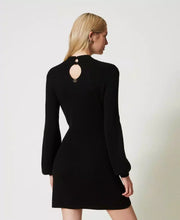 Load image into Gallery viewer, Twinset Crochet Dress in Black
