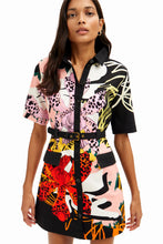 Load image into Gallery viewer, Desigual M. Christian Lacroix Short Orchid Shirt Dress
