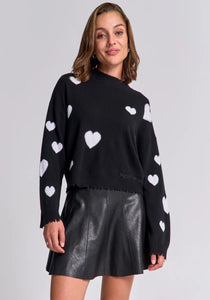 Princess Goes Hollywood Black Heart Sweater
