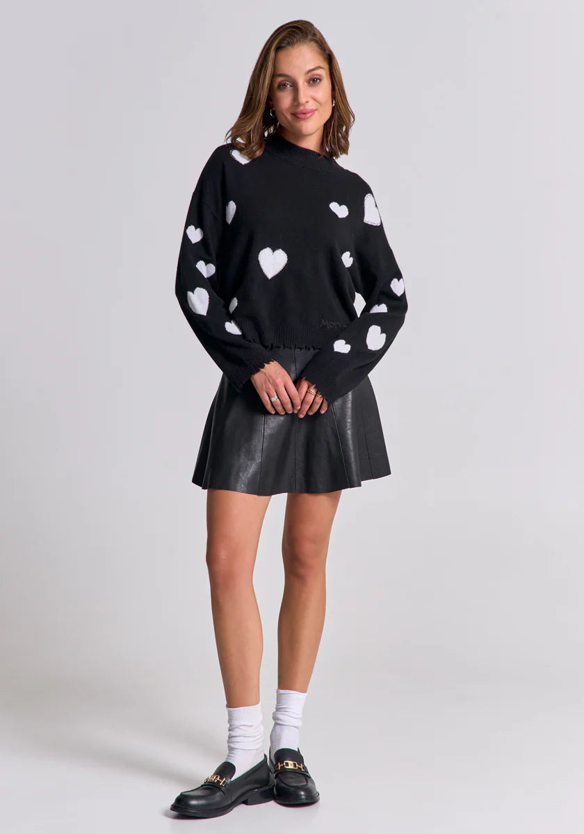 Princess Goes Hollywood Black Heart Sweater