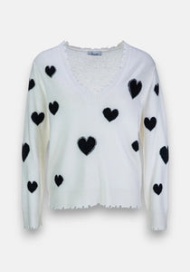 Princess Goes Hollywood V-Neck Heart Sweater