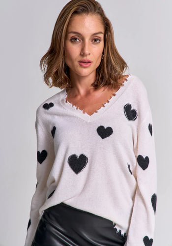 Princess Goes Hollywood V-Neck Heart Sweater