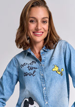 Load image into Gallery viewer, Princess Goes Hollywood Snoopy Denim Shirt
