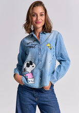 Load image into Gallery viewer, Princess Goes Hollywood Snoopy Denim Shirt
