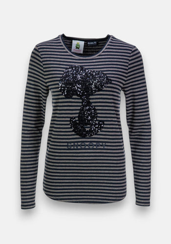 Princess Goes Hollywood Black Snoopy Long Sleeve Top