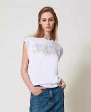 Load image into Gallery viewer, Twinset T-Shirt with Lace Appliqué
