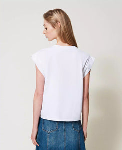 Twinset T-Shirt with Lace Appliqué