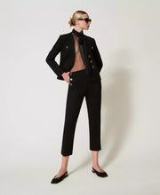 Load image into Gallery viewer, Twinset Jewel Button Pants in Black
