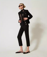 Load image into Gallery viewer, Twinset Jewel Button Pants in Black
