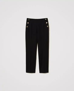 Twinset Jewel Button Pants in Black