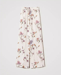 Twinset Crêpe de Chine Floral Trousers