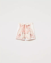 Load image into Gallery viewer, Twinset Printed Linen Shorts in Tapestry Flowers
