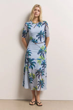 Load image into Gallery viewer, Princess Goes Hollywood Mesh Palm Tree Dress in Blue
