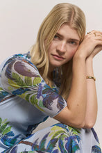 Load image into Gallery viewer, Princess Goes Hollywood Mesh Palm Tree Dress in Blue
