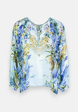 Load image into Gallery viewer, Princess Goes Hollywood Silk Blouse in Hawaii Blue
