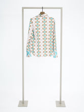 Load image into Gallery viewer, Herzen's Silk Blouse in Icy Pink Cyan Multi
